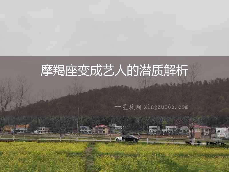 摩羯座變成藝人的潛質解析