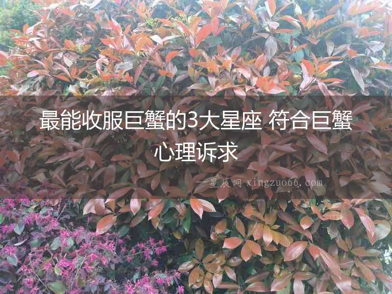最能收服巨蟹的3大星座 符合巨蟹心理訴求