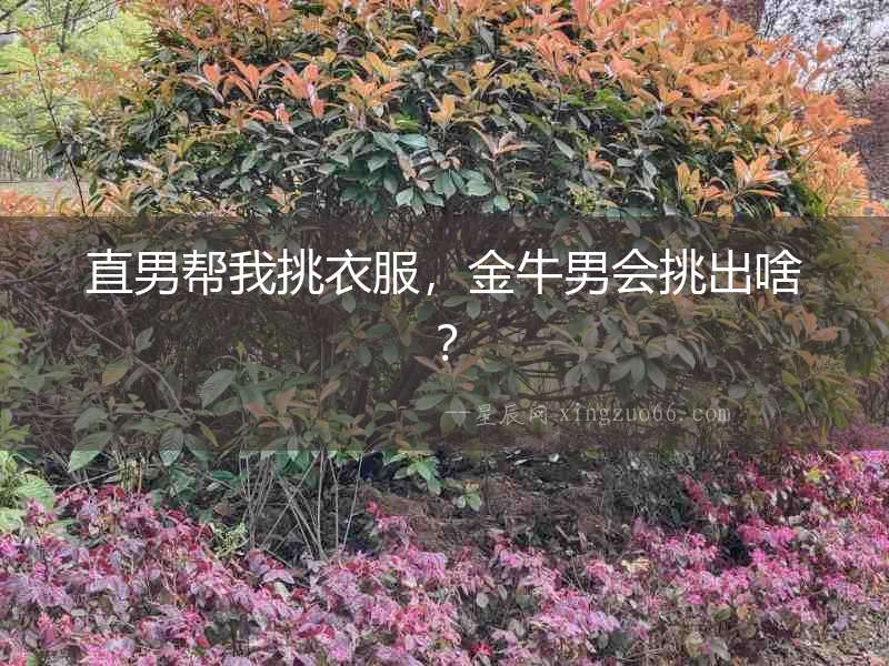 直男幫我挑衣服，金牛男會(huì)挑出啥？