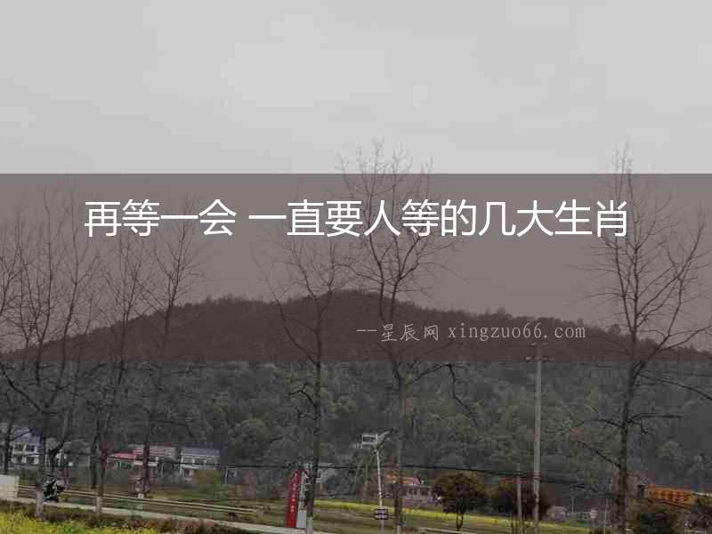 再等一會(huì) 一直要人等的幾大生肖