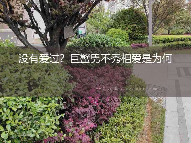 沒有愛過？巨蟹男不秀相愛是為何
