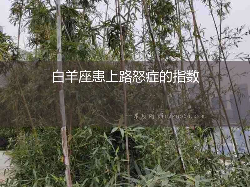 白羊座患上路怒癥的指數
