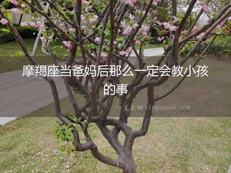 摩羯座當爸媽后那么一定會教小孩的事