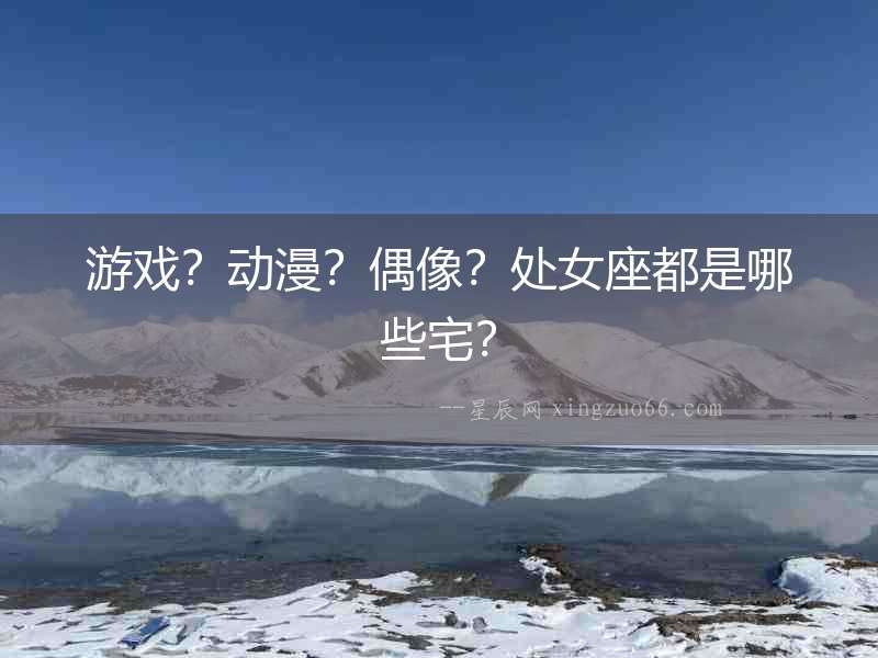 游戲？動漫？偶像？處女座都是哪些宅？