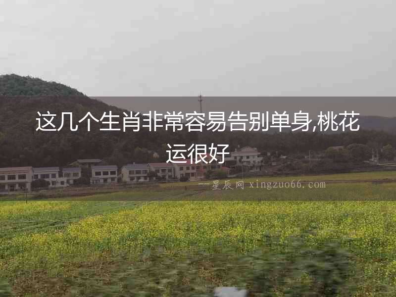 這幾個生肖非常容易告別單身,桃花運很好