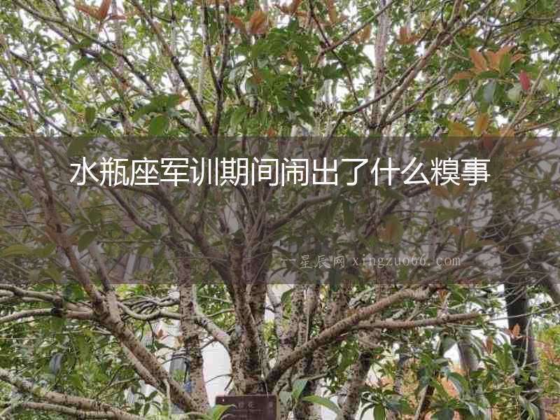 水瓶座軍訓期間鬧出了什么糗事