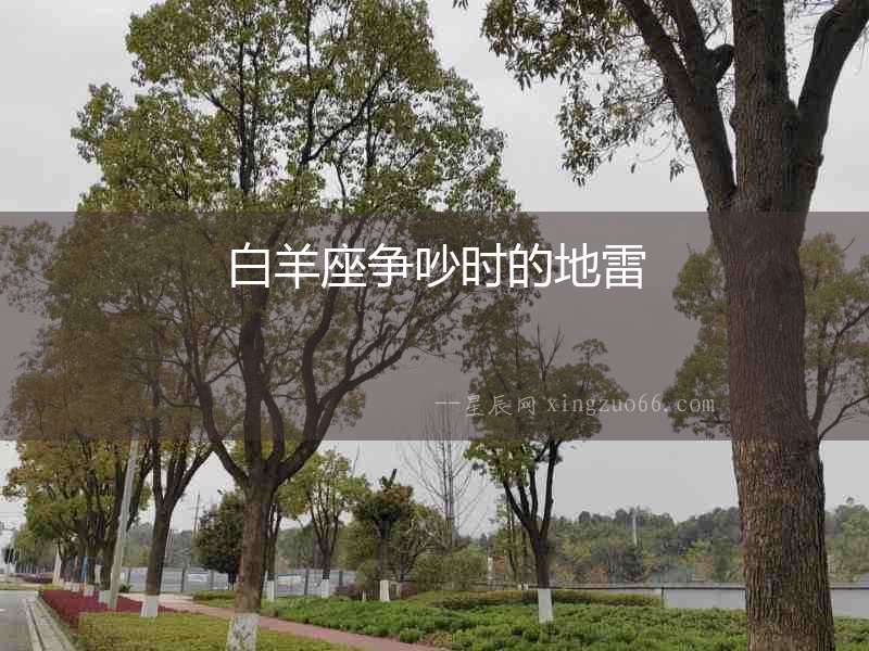 白羊座爭吵時的地雷