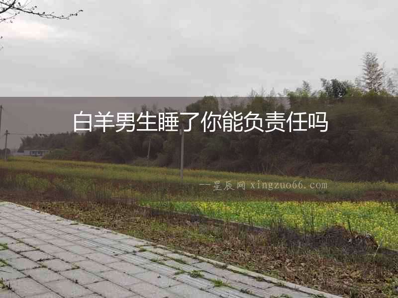 白羊男生睡了你能負責任嗎