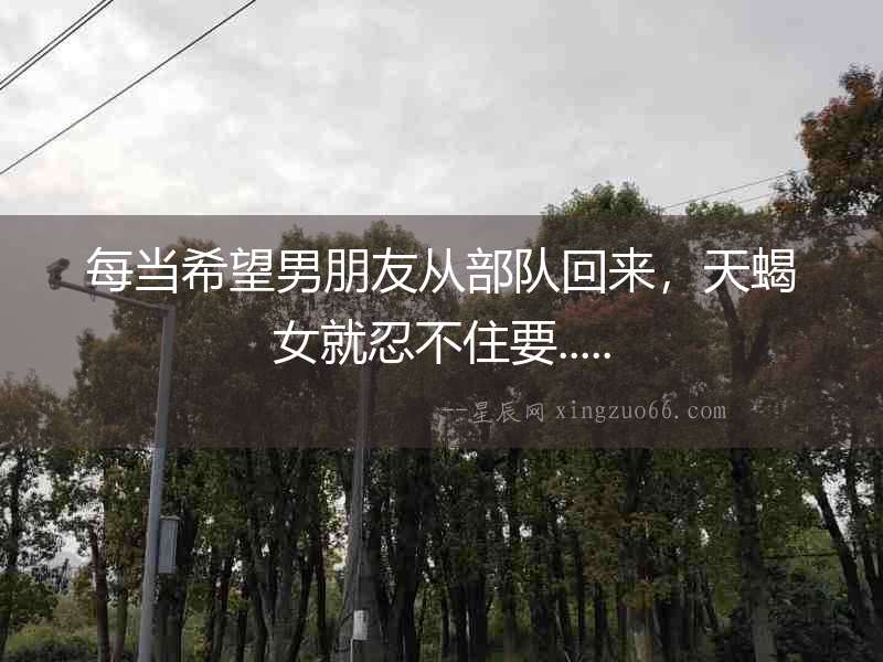 每當希望男朋友從部隊回來，天蝎女就忍不住要.....