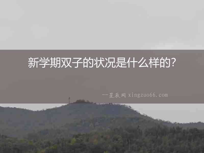 新學期雙子的狀況是什么樣的？