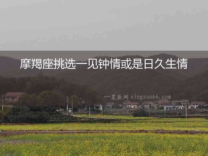 摩羯座挑選一見鐘情或是日久生情