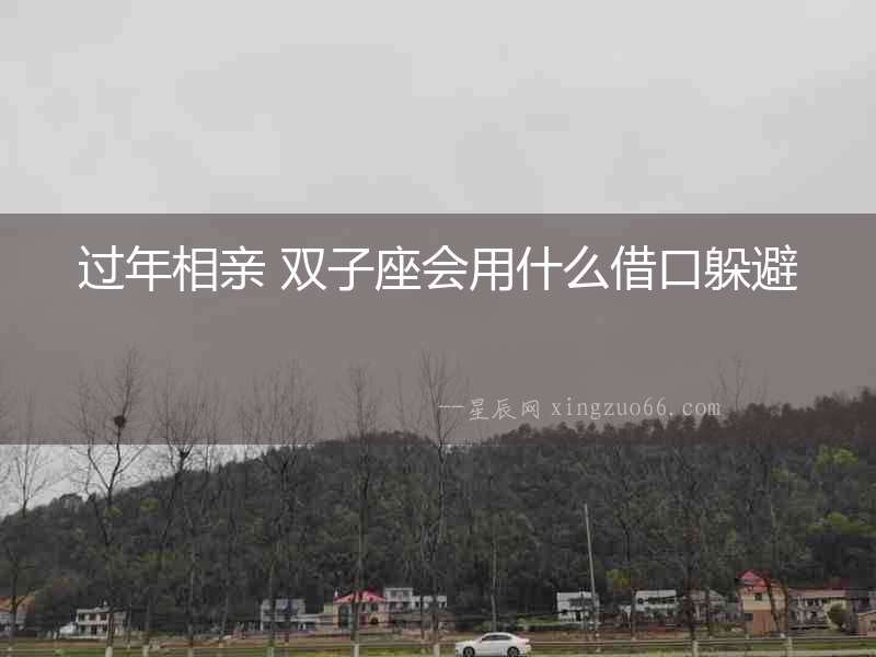 過年相親 雙子座會用什么借口躲避