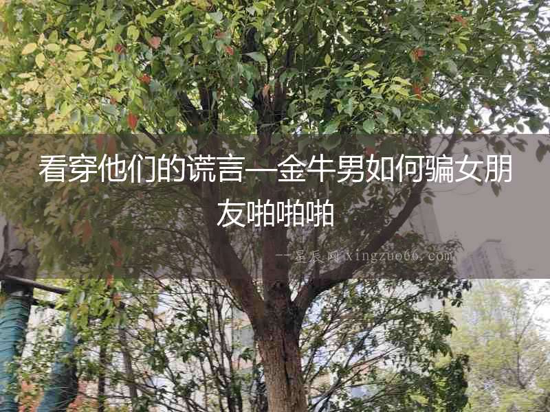 看穿他們的謊言—金牛男如何騙女朋友啪啪啪
