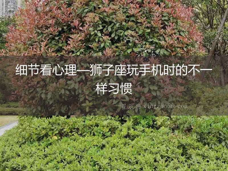 細節看心理—獅子座玩手機時的不一樣習慣