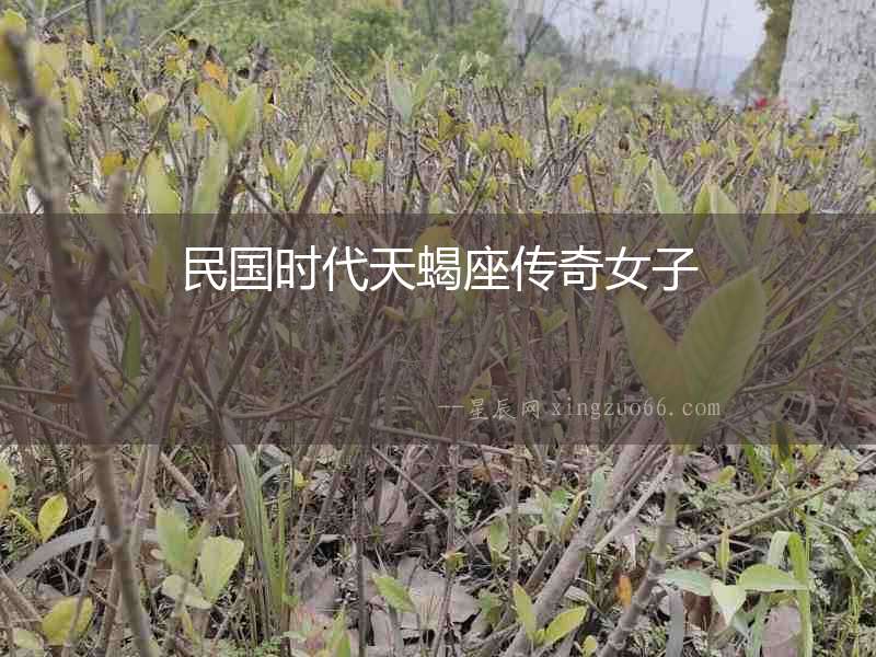 民國時(shí)代天蝎座傳奇女子