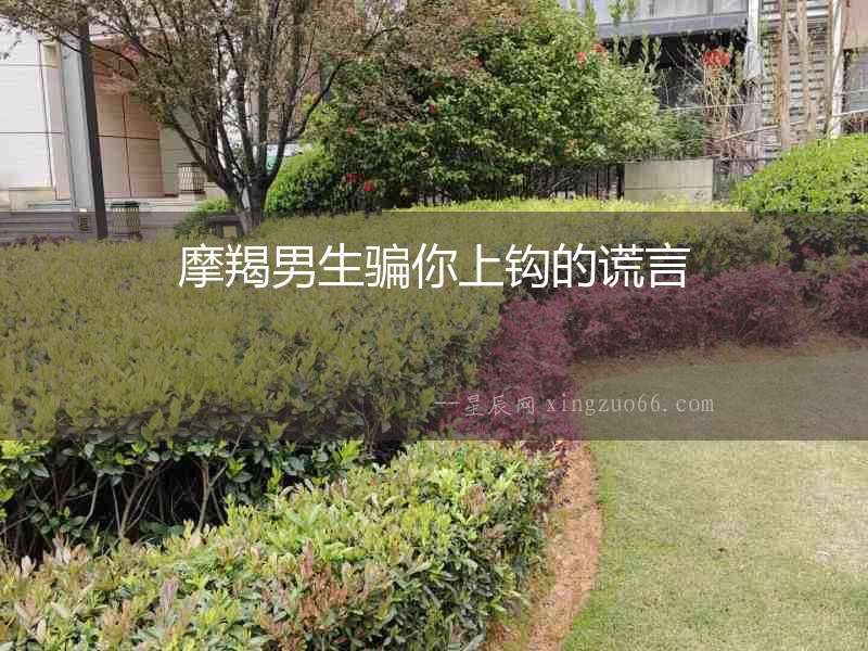 摩羯男生騙你上鉤的謊言