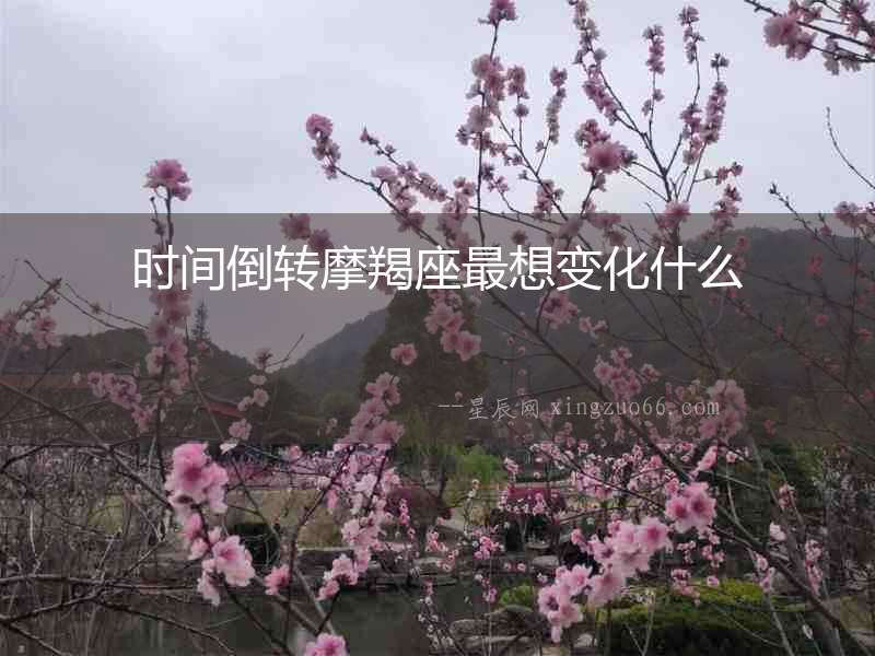 時間倒轉摩羯座最想變化什么