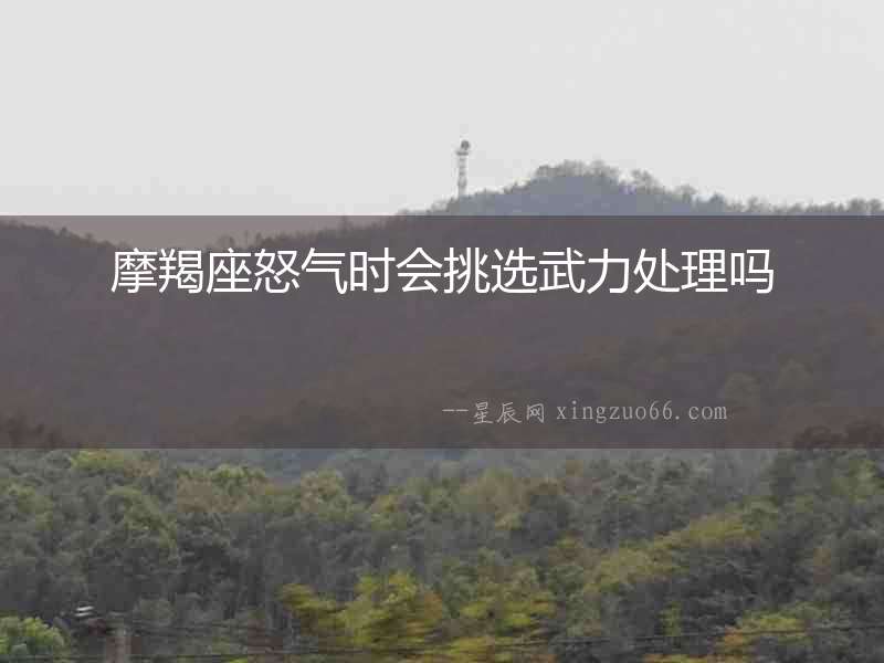 摩羯座怒氣時(shí)會(huì)挑選武力處理嗎