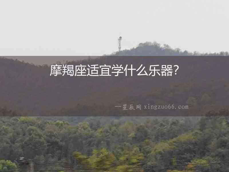 摩羯座適宜學什么樂器？