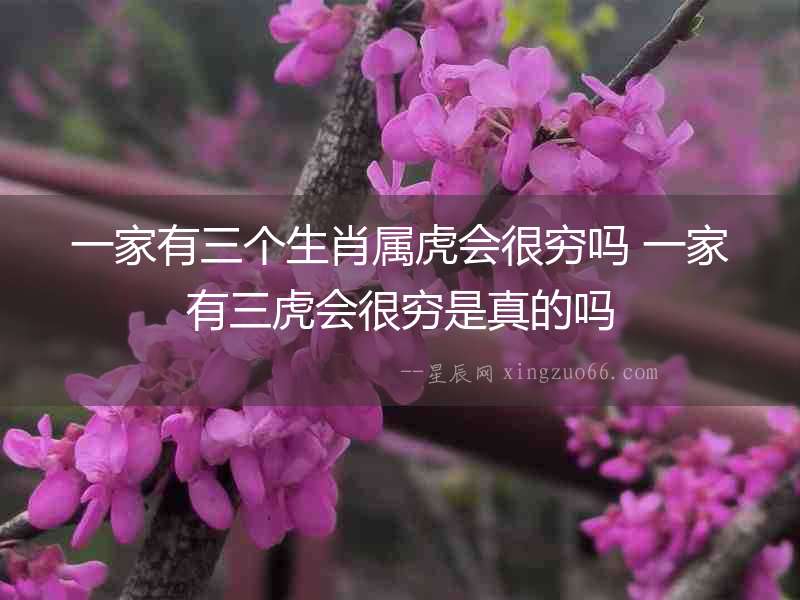 一家有三個生肖屬虎會很窮嗎 一家有三虎會很窮是真的嗎