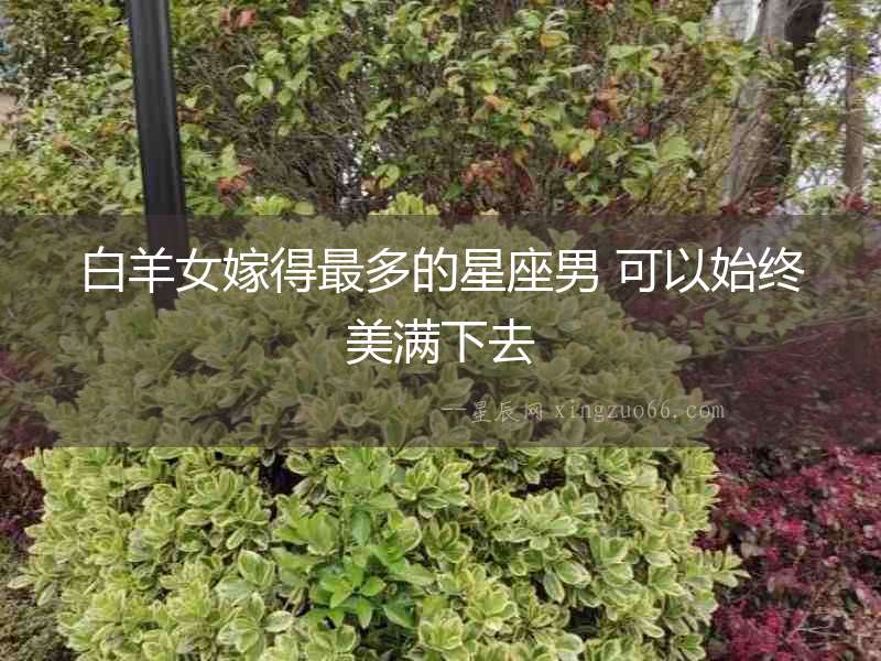 白羊女嫁得最多的星座男 可以始終美滿下去