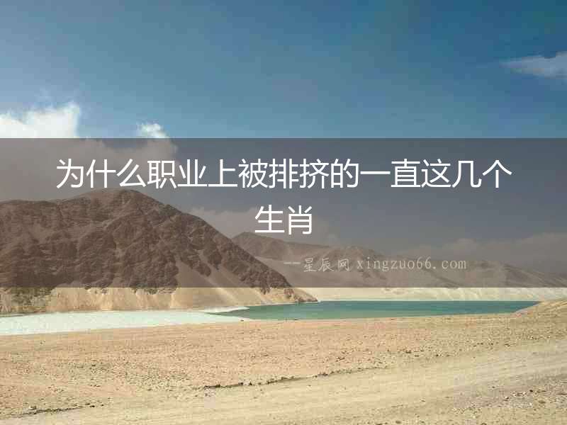 為什么職業(yè)上被排擠的一直這幾個(gè)生肖