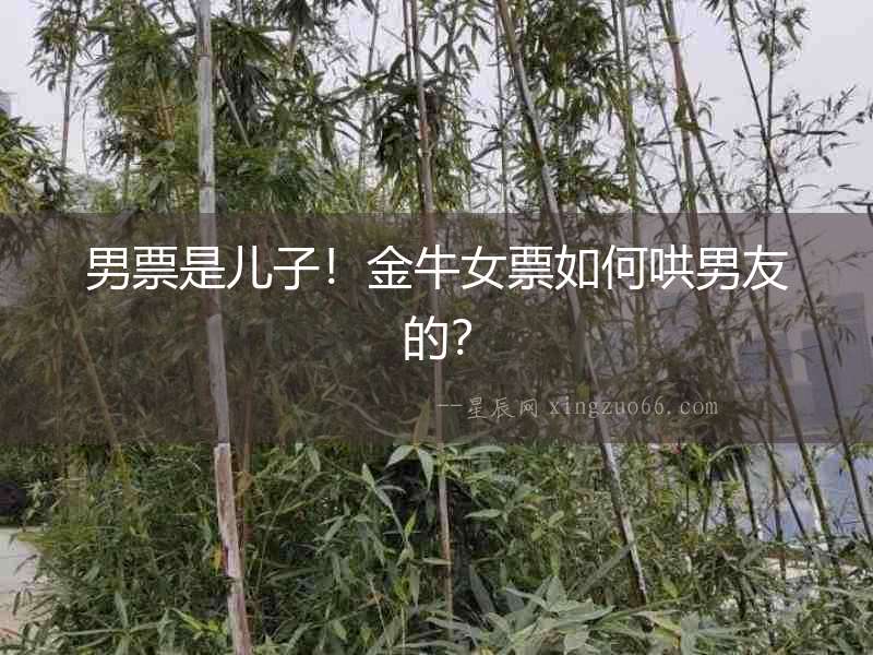 男票是兒子！金牛女票如何哄男友的？