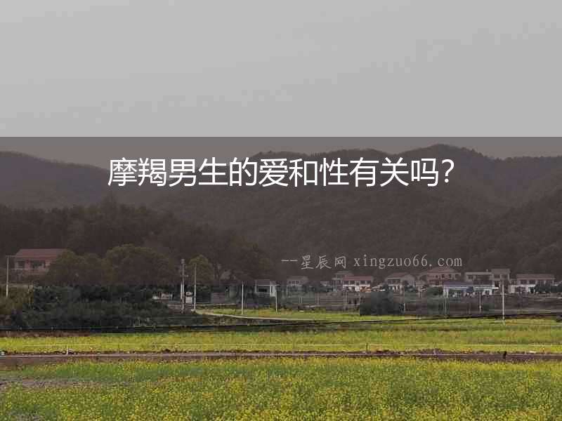 摩羯男生的愛和性有關嗎？