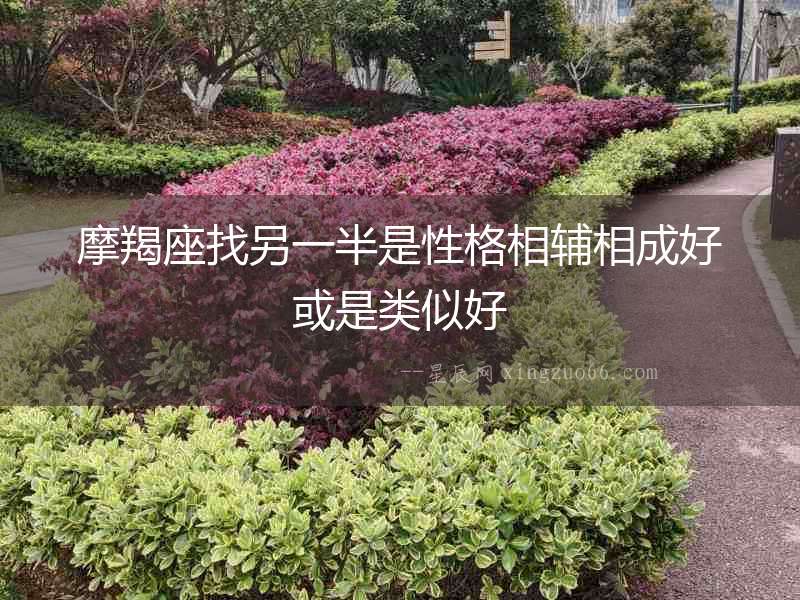 摩羯座找另一半是性格相輔相成好或是類似好