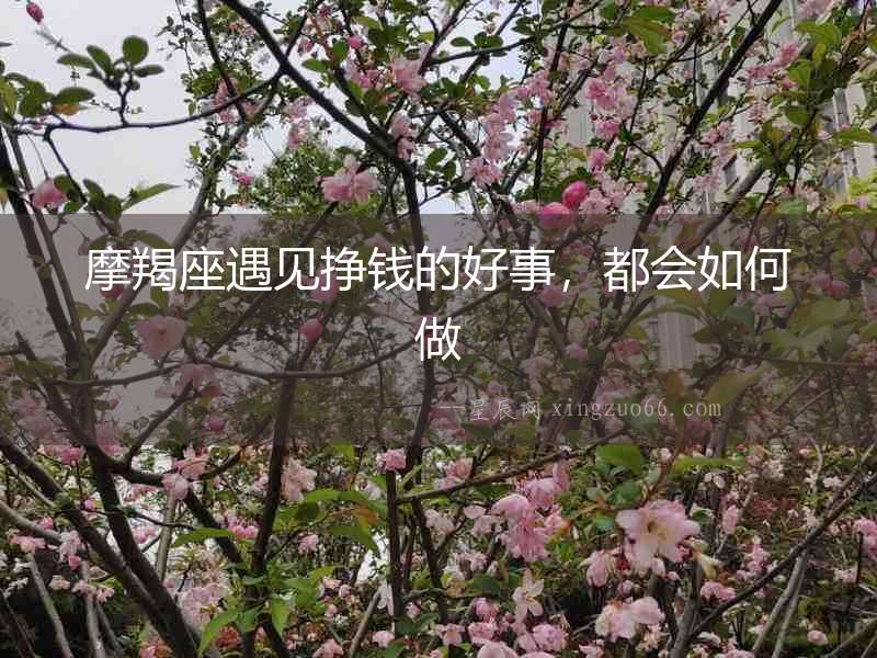 摩羯座遇見(jiàn)掙錢(qián)的好事，都會(huì)如何做