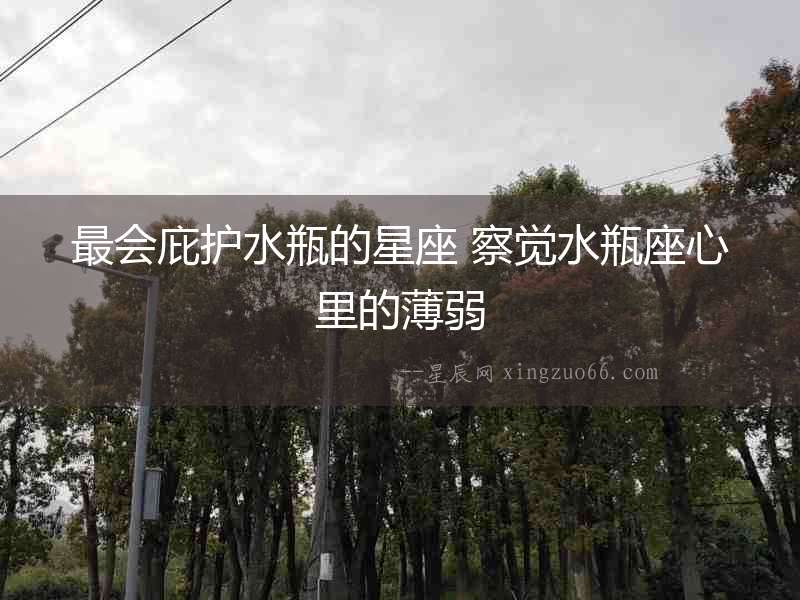 最會庇護水瓶的星座 察覺水瓶座心里的薄弱