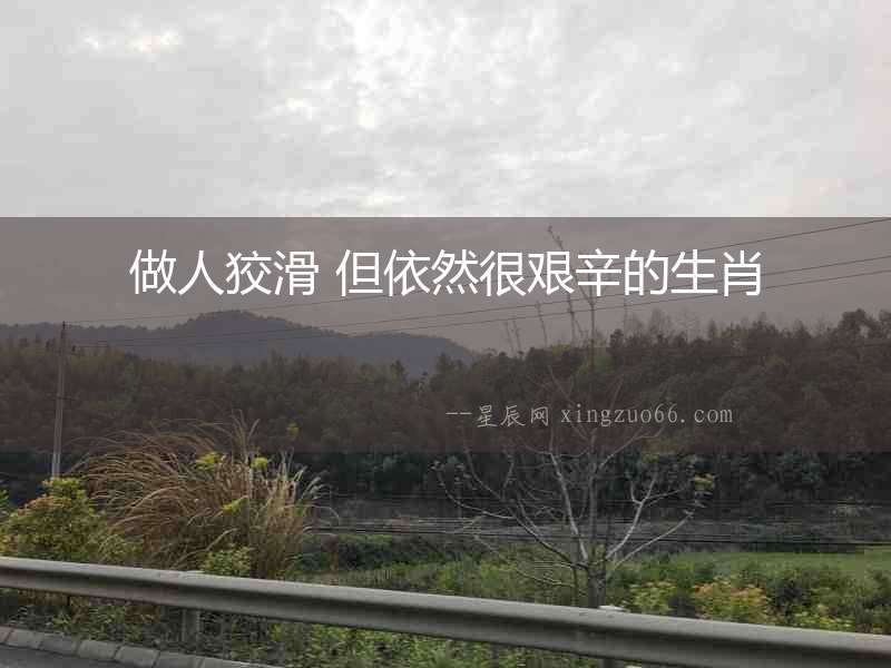 做人狡滑 但依然很艱辛的生肖