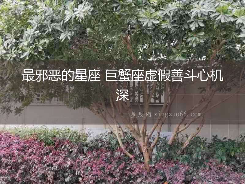 最邪惡的星座 巨蟹座虛假善斗心機深