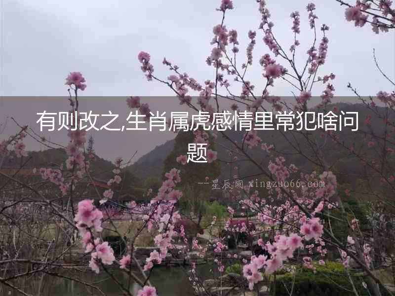有則改之,生肖屬虎感情里常犯啥問題