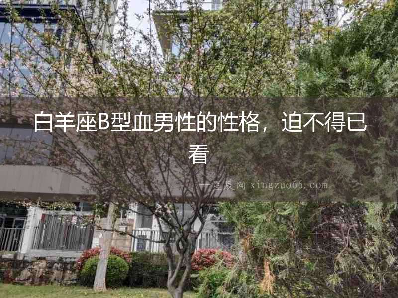 白羊座B型血男性的性格，迫不得已看