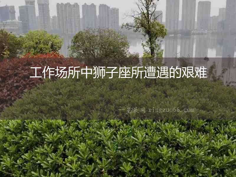 工作場所中獅子座所遭遇的艱難