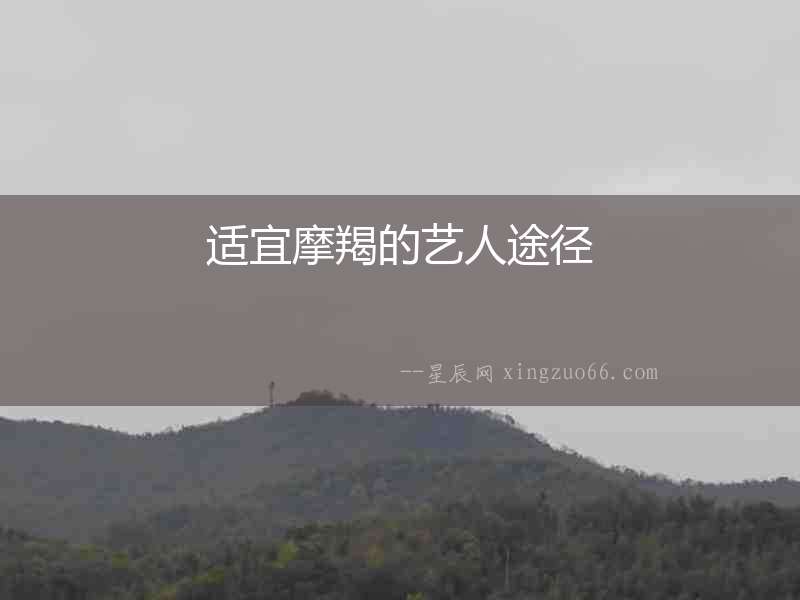 適宜摩羯的藝人途徑
