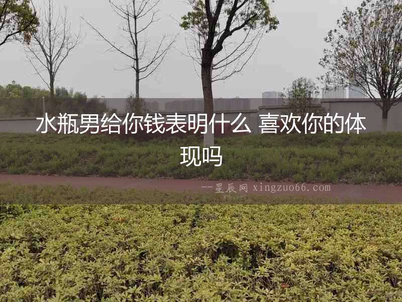 水瓶男給你錢表明什么 喜歡你的體現嗎