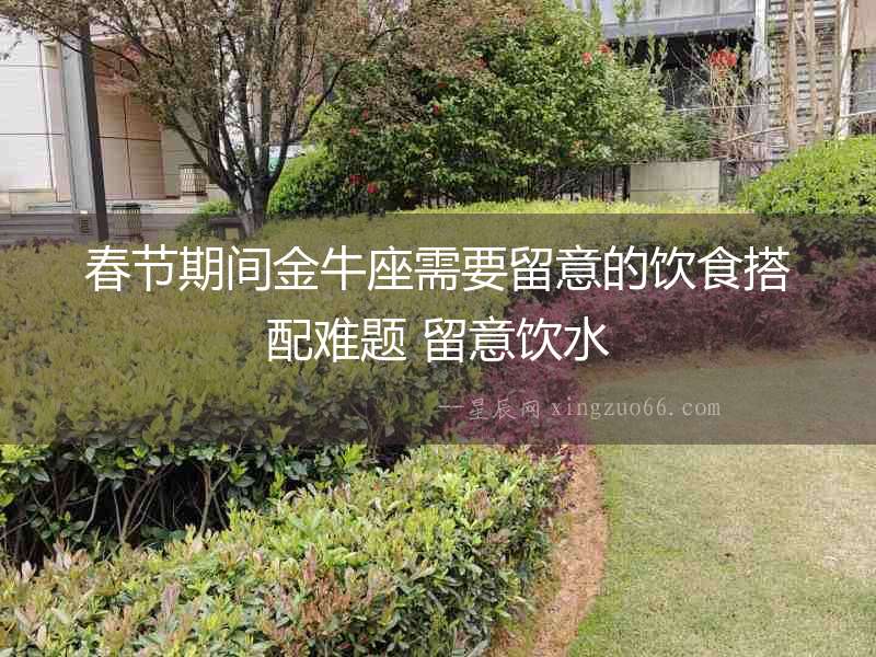 春節期間金牛座需要留意的飲食搭配難題 留意飲水