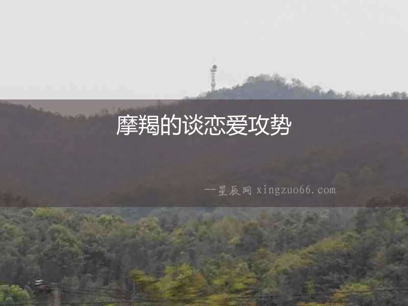 摩羯的談戀愛攻勢