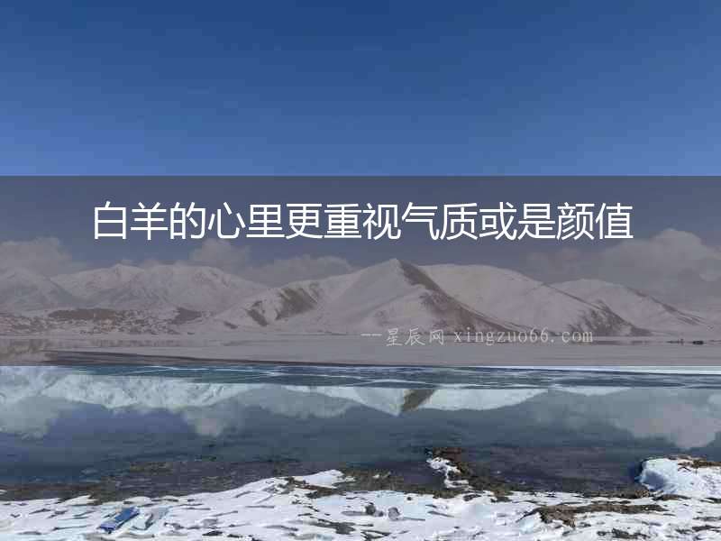 白羊的心里更重視氣質或是顏值