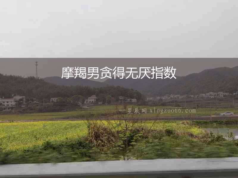 摩羯男貪得無厭指數