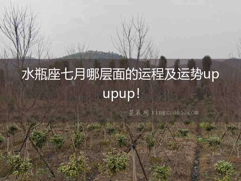 水瓶座七月哪層面的運程及運勢upupup！