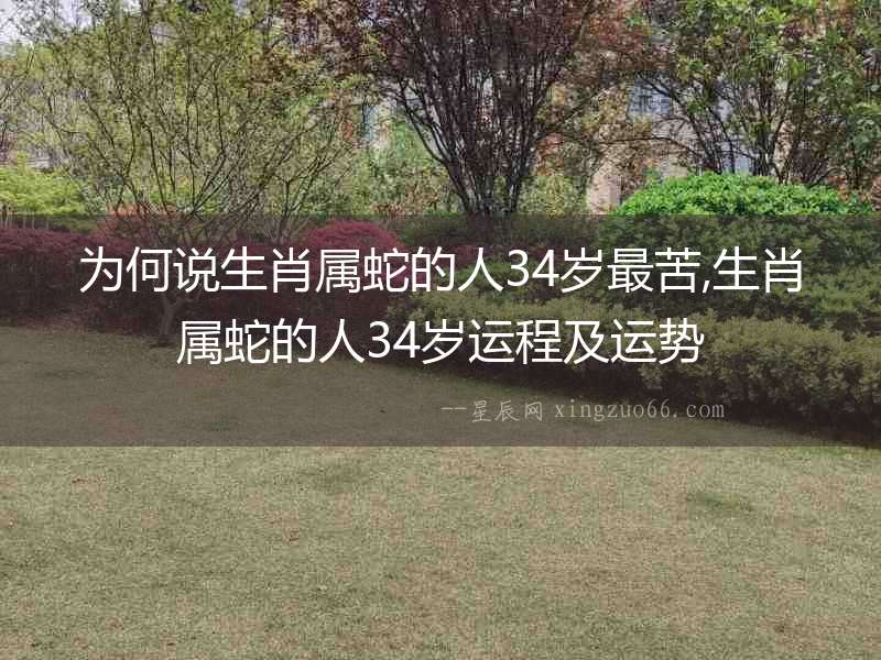 為何說生肖屬蛇的人34歲最苦,生肖屬蛇的人34歲運程及運勢