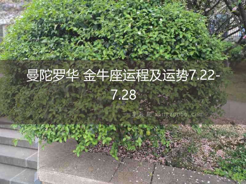 曼陀羅華 金牛座運程及運勢7.22-7.28
