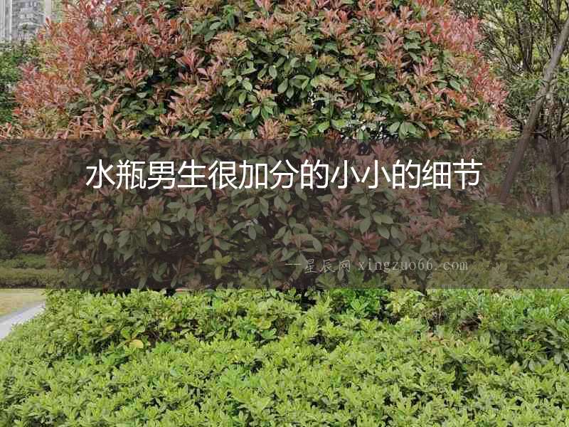 水瓶男生很加分的小小的細(xì)節(jié)