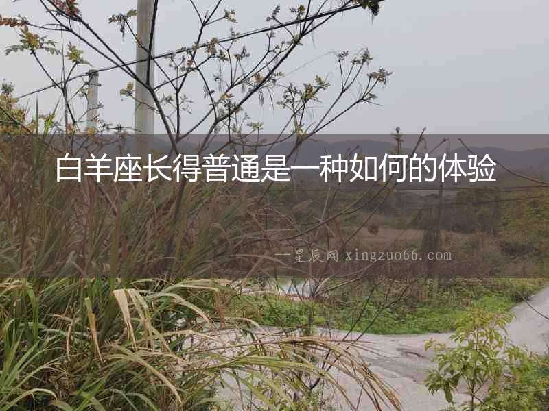 白羊座長得普通是一種如何的體驗