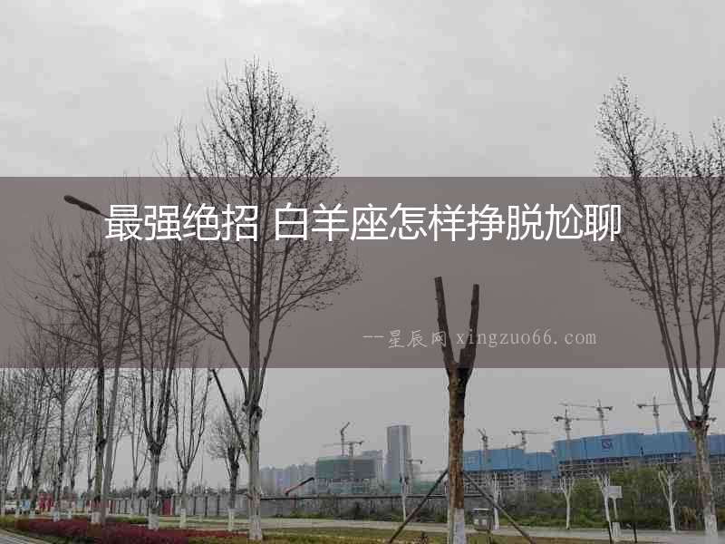 最強絕招 白羊座怎樣掙脫尬聊