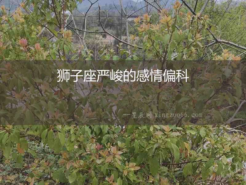 獅子座嚴(yán)峻的感情偏科