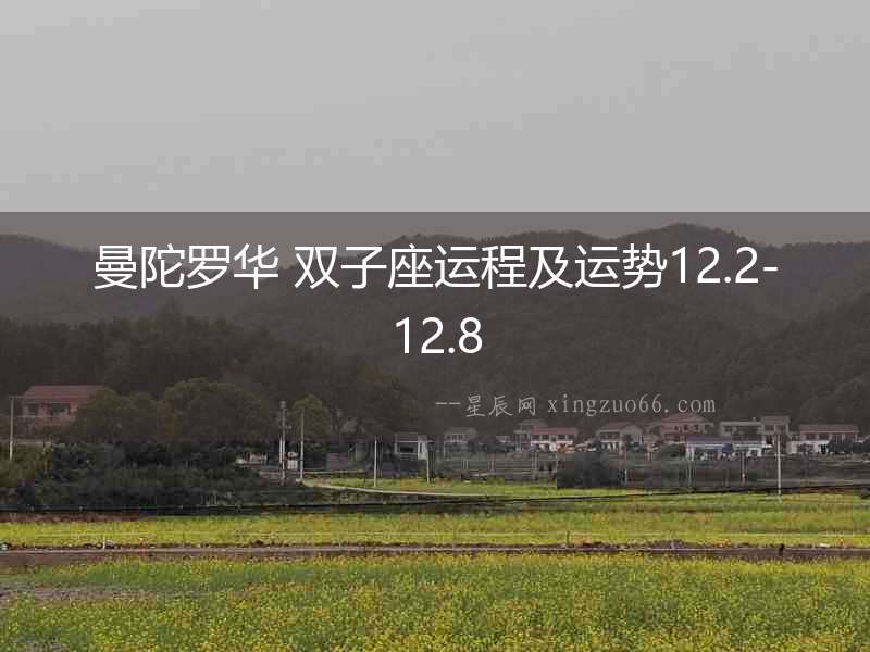 曼陀羅華 雙子座運程及運勢12.2-12.8